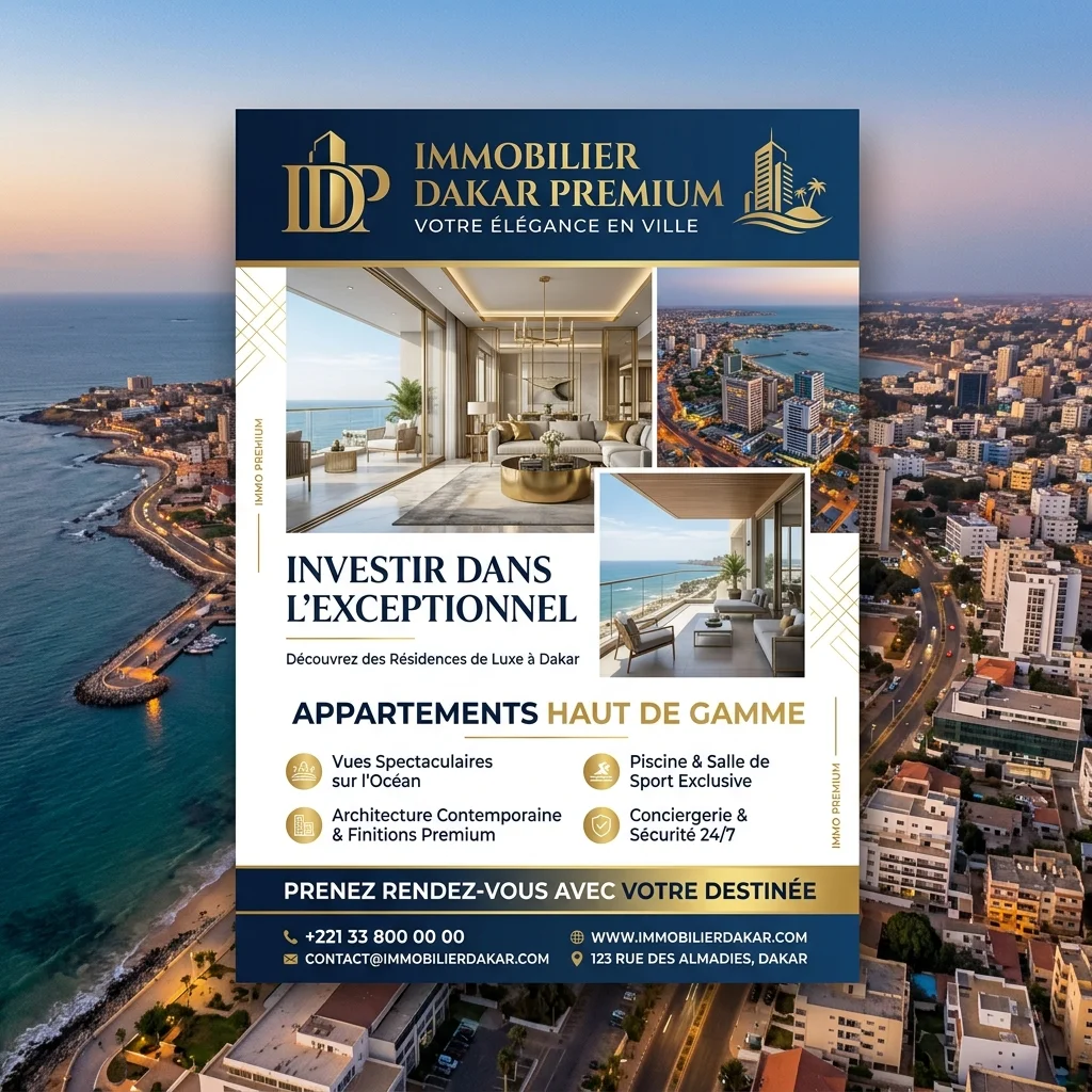 Flyer Immobilier Dakar Premium