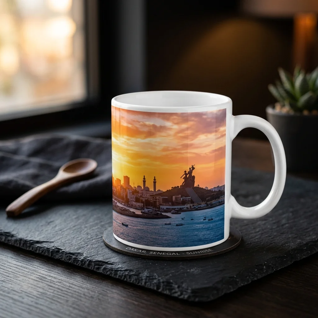 Mug personnalisé sublimation Dakar cityscape